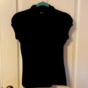 Loft black short sleeve turtleneck